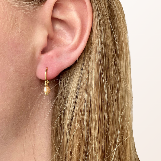 Små creoler med perler