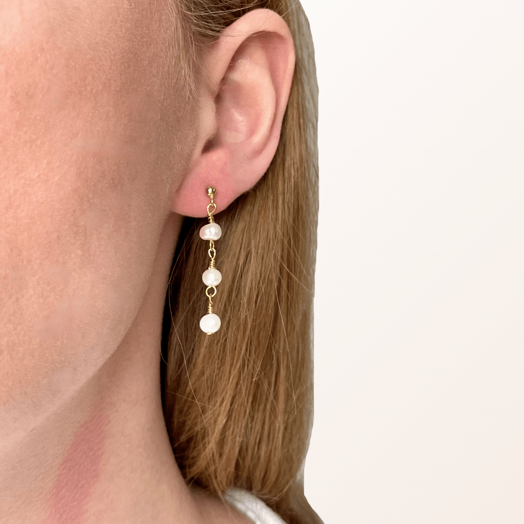 Alma øreringe guld - Opal Smykker