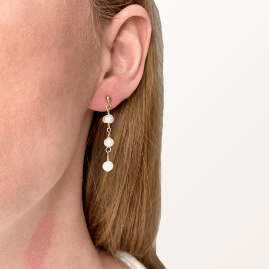 Alma øreringe guld - Opal Smykker