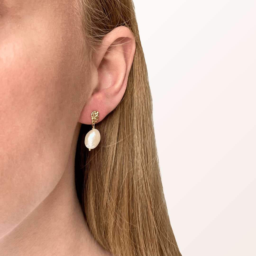 Celina øreringe guld - Opal Smykker