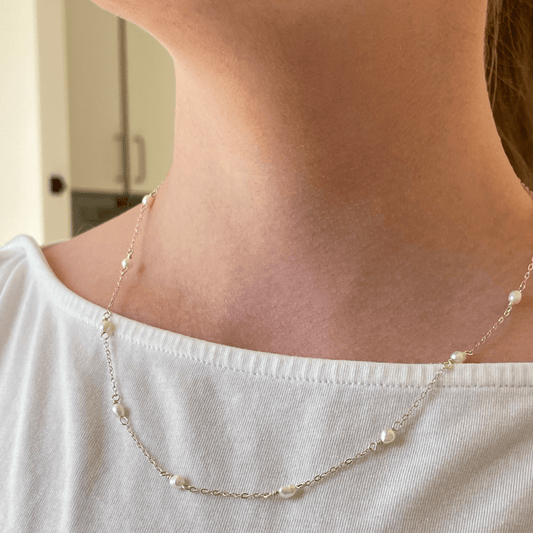 Daphnie halskæde sølv - Opal Smykker