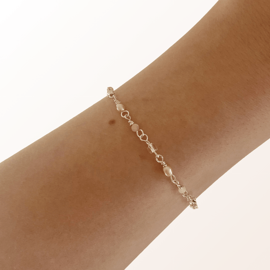 Emily armbånd sølv - Opal Smykker