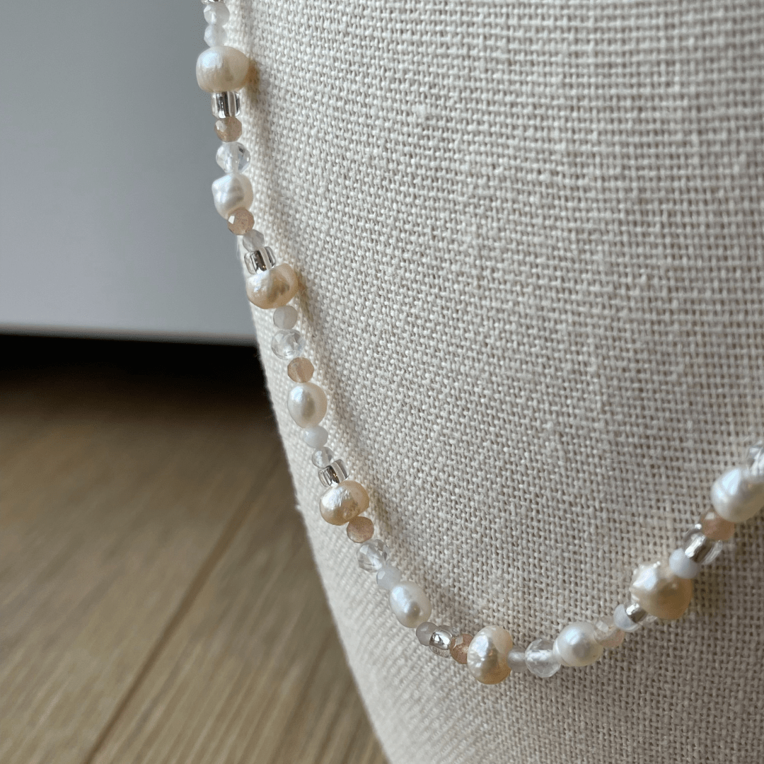 Grace halskæde sølv - Perlebesat skønhed - Opal Smykker