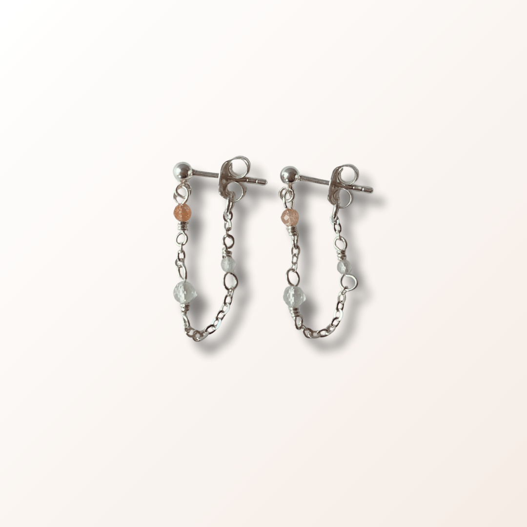 Julia øreringe sølv - Let elegance med blide nuancer - Opal Smykker