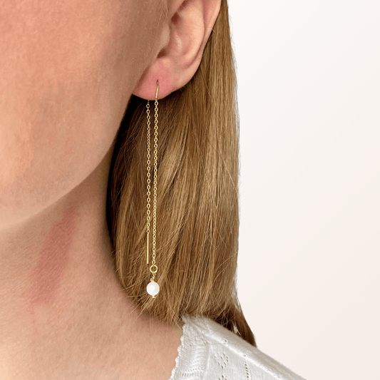 Lily øreringe guld - Let elegance - Opal Smykker