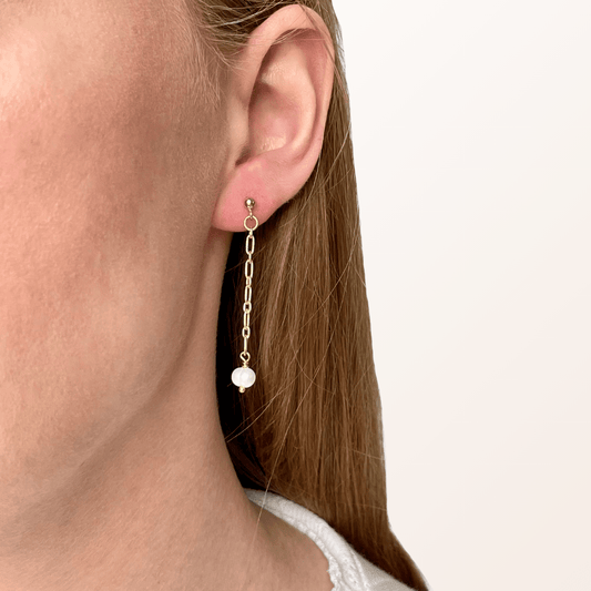 Liva øreringe guld - Opal Smykker