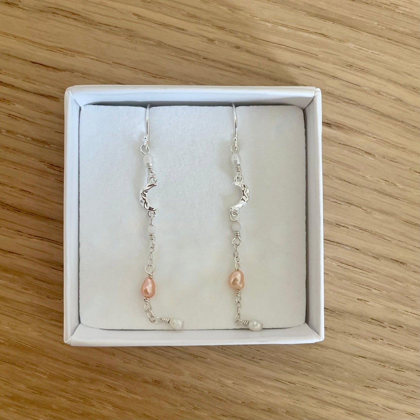 Luna øreringe sølv - Opal Smykker