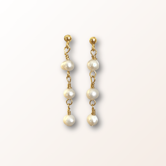 Alma øreringe guld - Opal Smykker