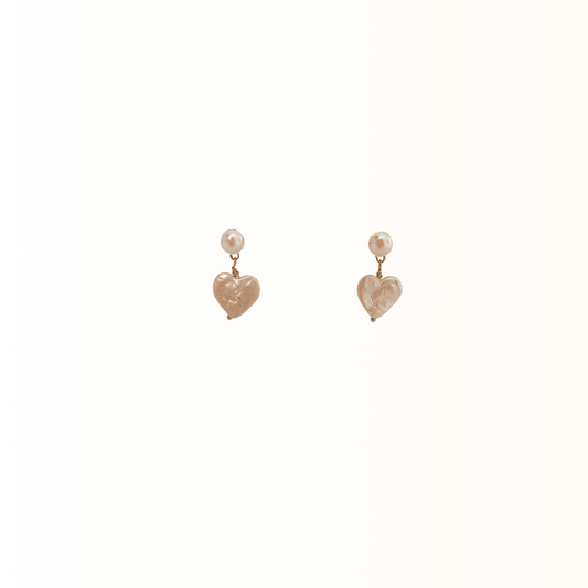 Cornelia øreringe guld - Et strejf af perlemor - Opal Smykker