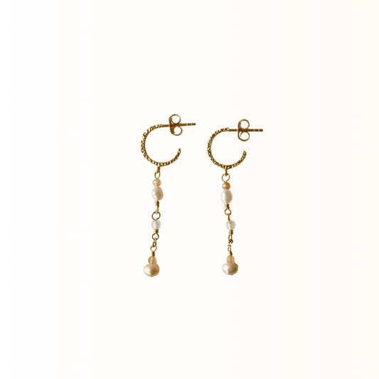 Dagmar øreringe guld - Feminin varme - Opal Smykker