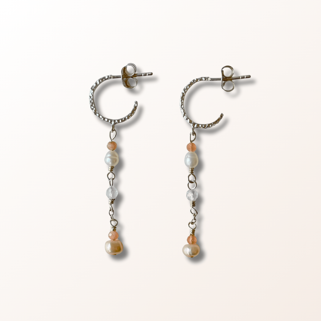 Dagmar øreringe sølv - Feminin varme - Opal Smykker