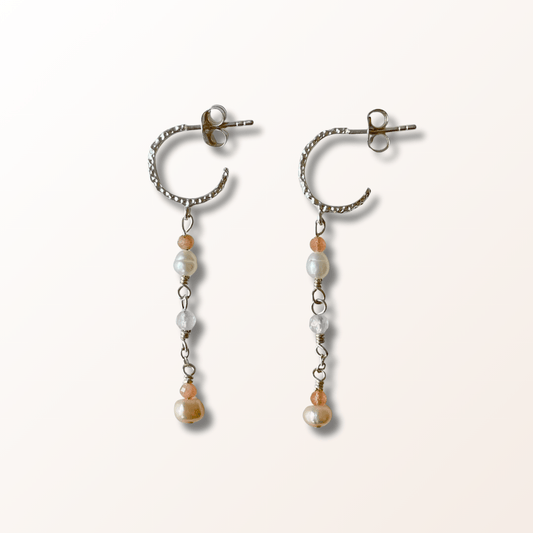 Dagmar øreringe sølv - Feminin varme - Opal Smykker