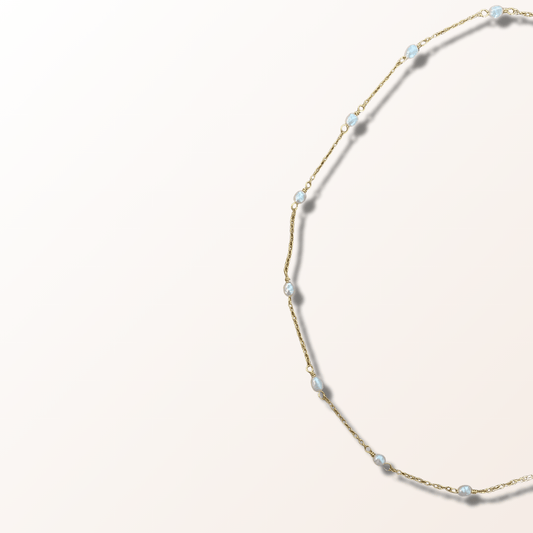 Daphnie halskæde guld - Opal Smykker