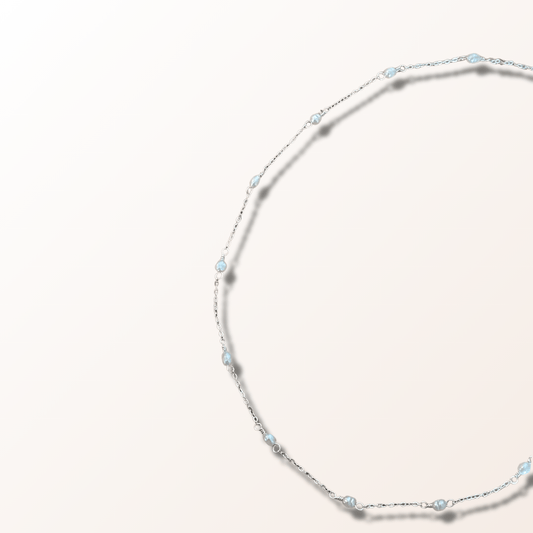 Daphnie halskæde sølv - Opal Smykker