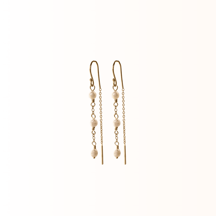 Daphnie øreringe guld - Elegant enkelthed - Opal Smykker