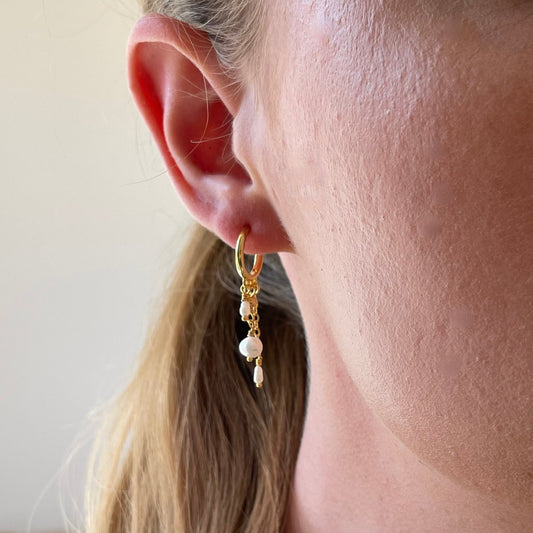 Eleanor øreringe i guld - Raffineret elegance - Opal Smykker