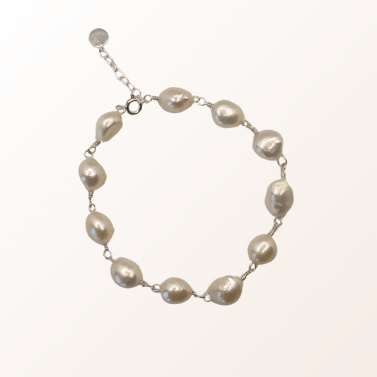 Elina armbånd med barok ferskvandsperler