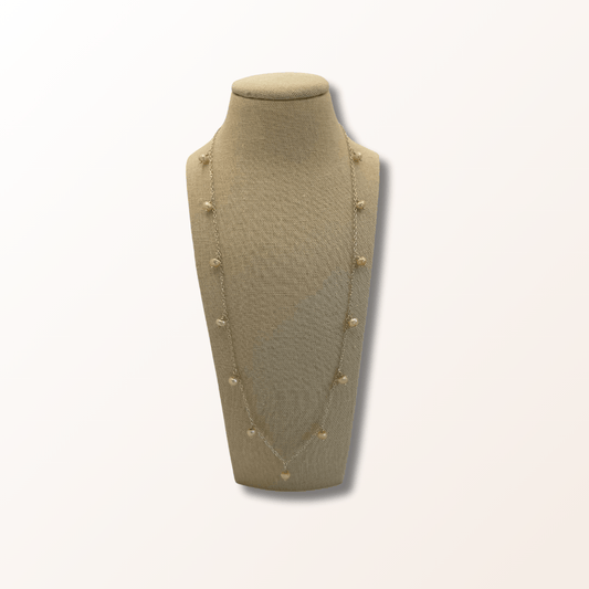 Frida halskæde med lyserøde ferksvandsperler