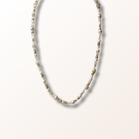 Grace halskæde guld - Opal Smykker