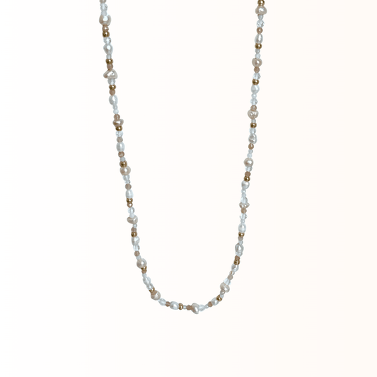 Grace halskæde guld - Perlebesat skønhed - Opal Smykker