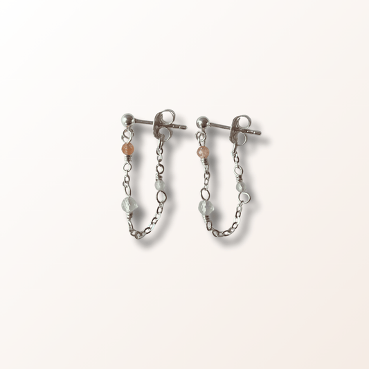 Julia øreringe sølv - Let elegance med blide nuancer - Opal Smykker