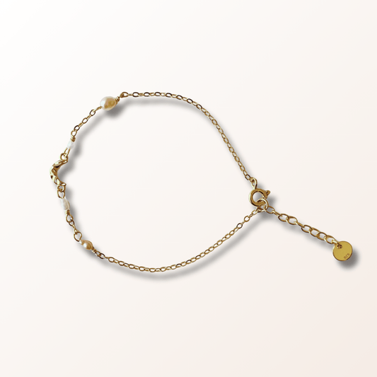 Luna armbånd guld - Blid elegance - Opal Smykker