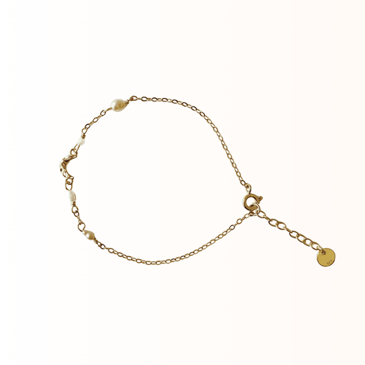 Luna armbånd guld - Blid elegance - Opal Smykker