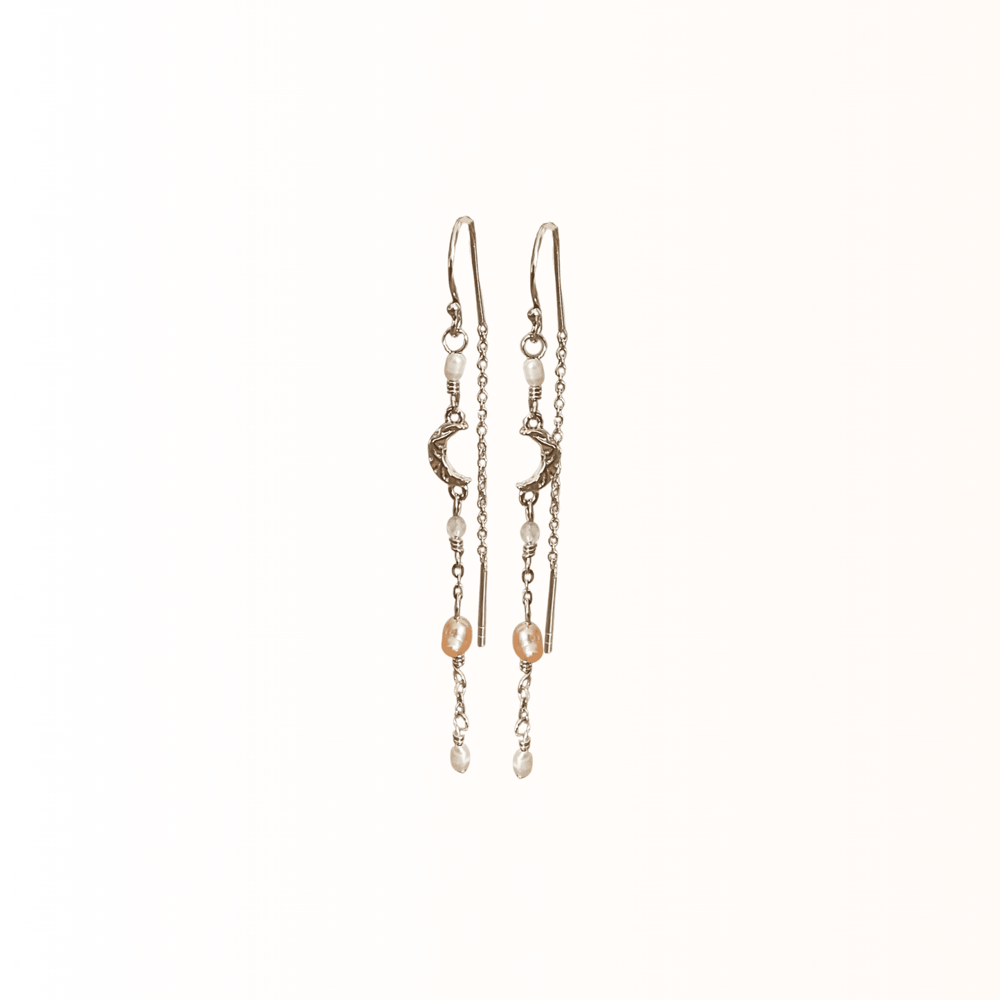 Luna øreringe - Delikat måne - Opal Smykker