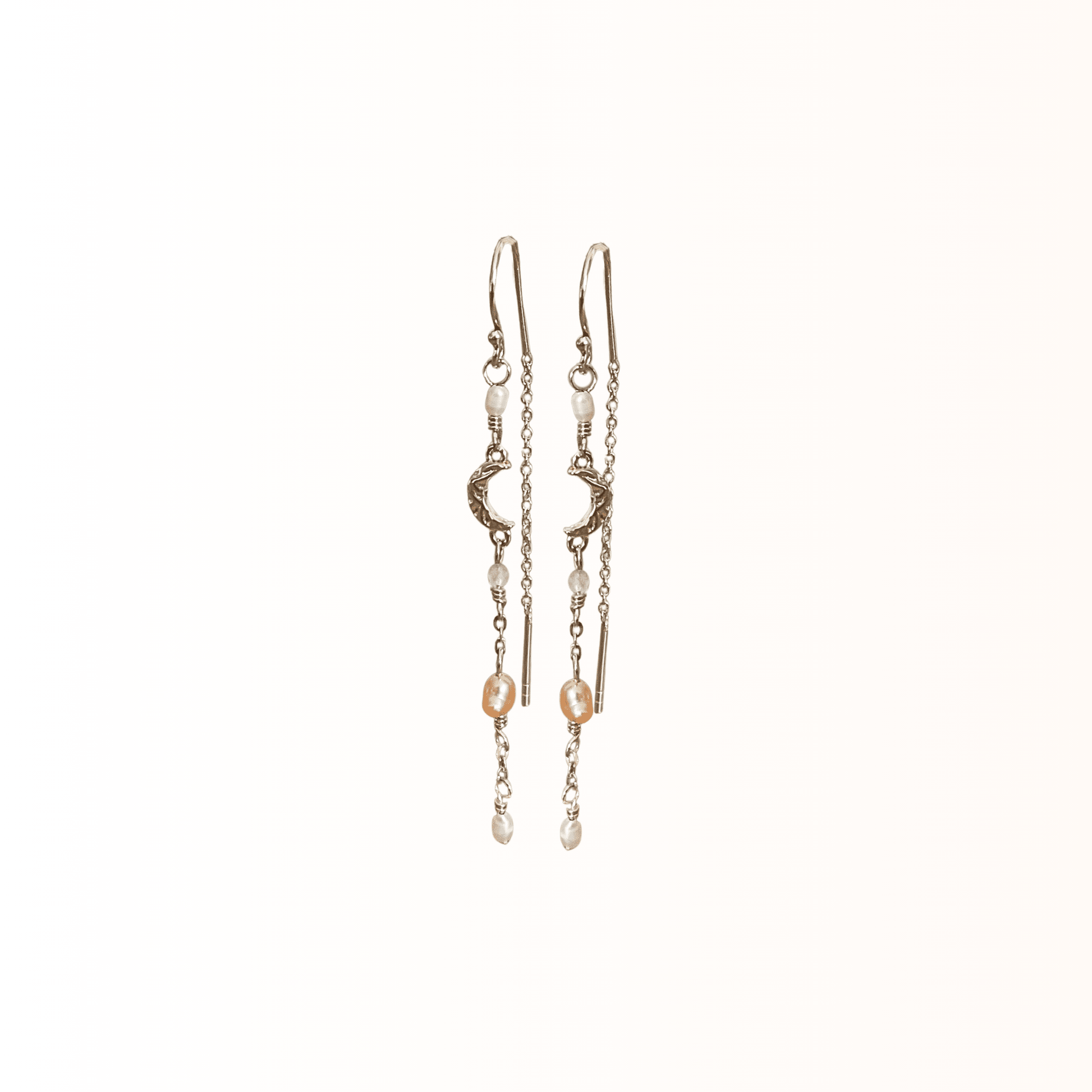 Luna øreringe - Delikat måne - Opal Smykker